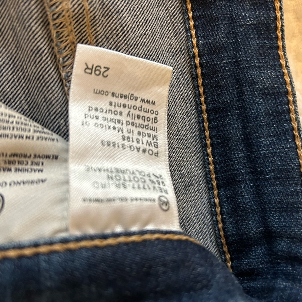 AG The Farrah Skinny Ankle High Rise Women's Casual Denim Blue Jeans. Size 29 - Picture 3 of 3